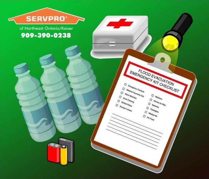 graphic of emergency kit supplies 